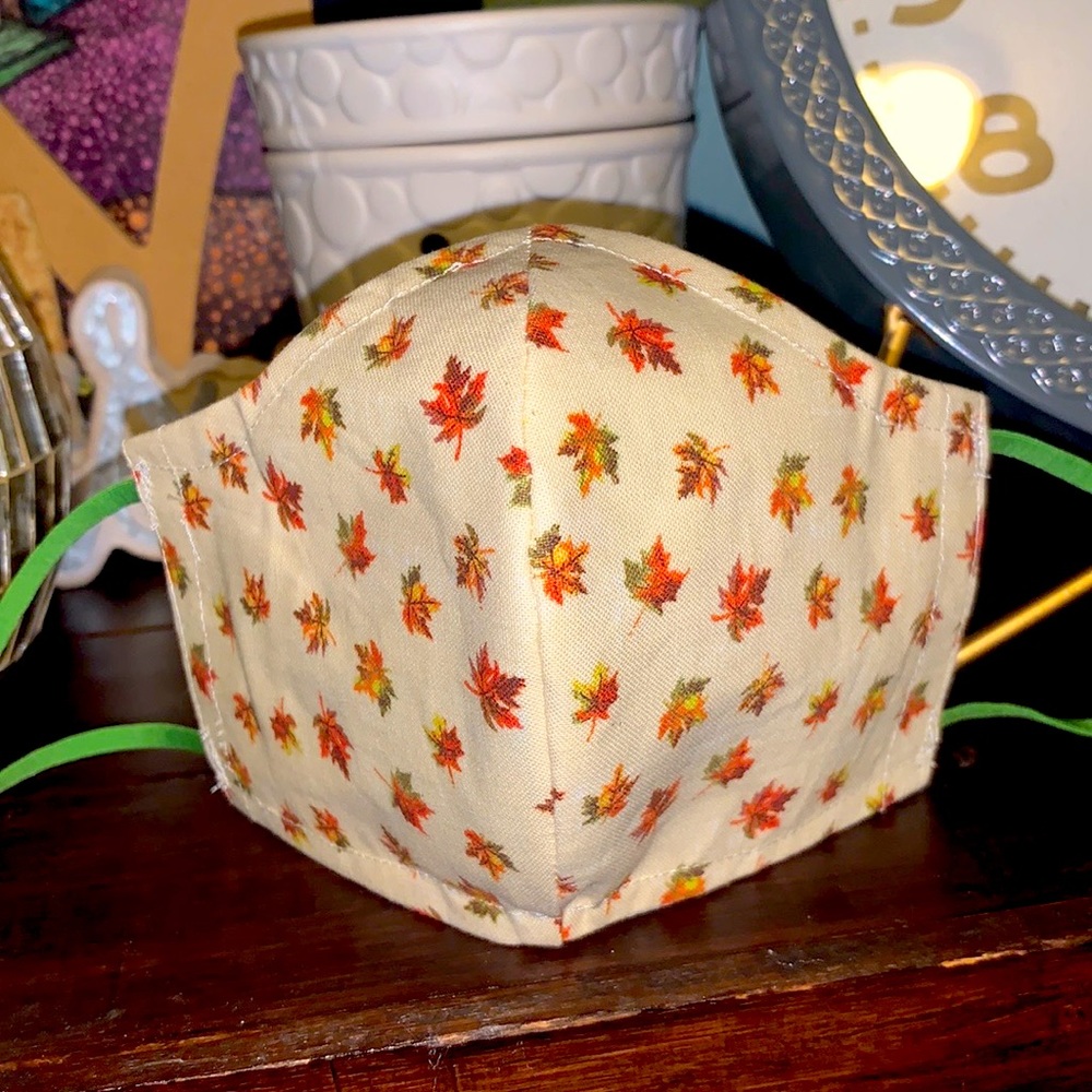 Fall Leaves Print Face Mask